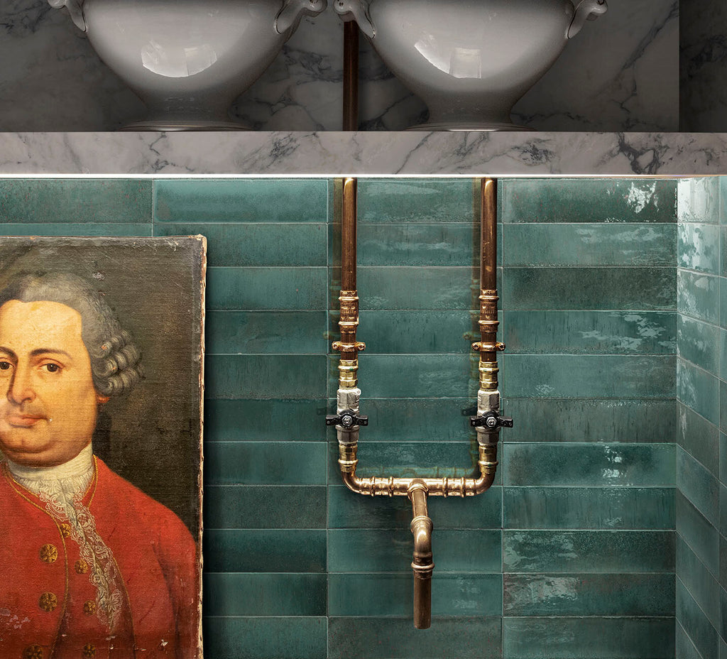 Luminous – Lume Turquoise tile - room shot 3