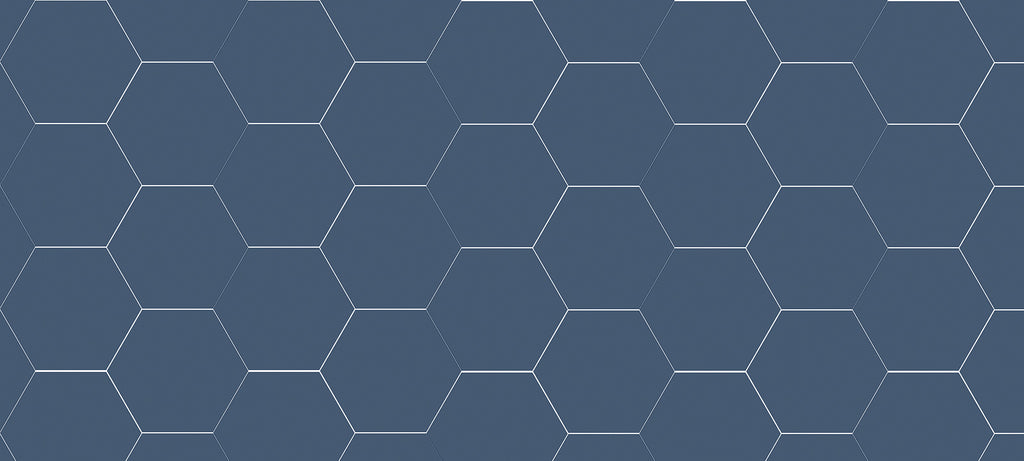 Timeless – Hexagon Marine tile - room shot 3