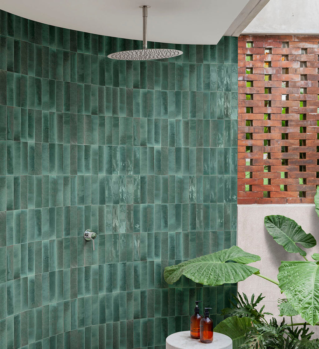 Luminous – Lume Turquoise tile - room shot 2