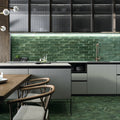 Asha Olive Brick Effect Tiles 75x300mm