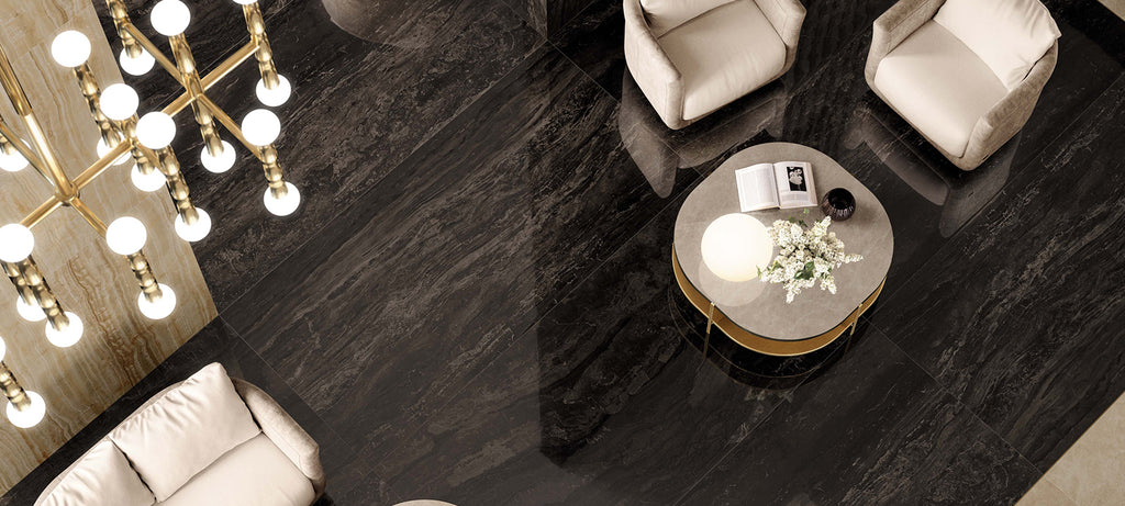 Marvel Absolute Brown tile - room shot 7