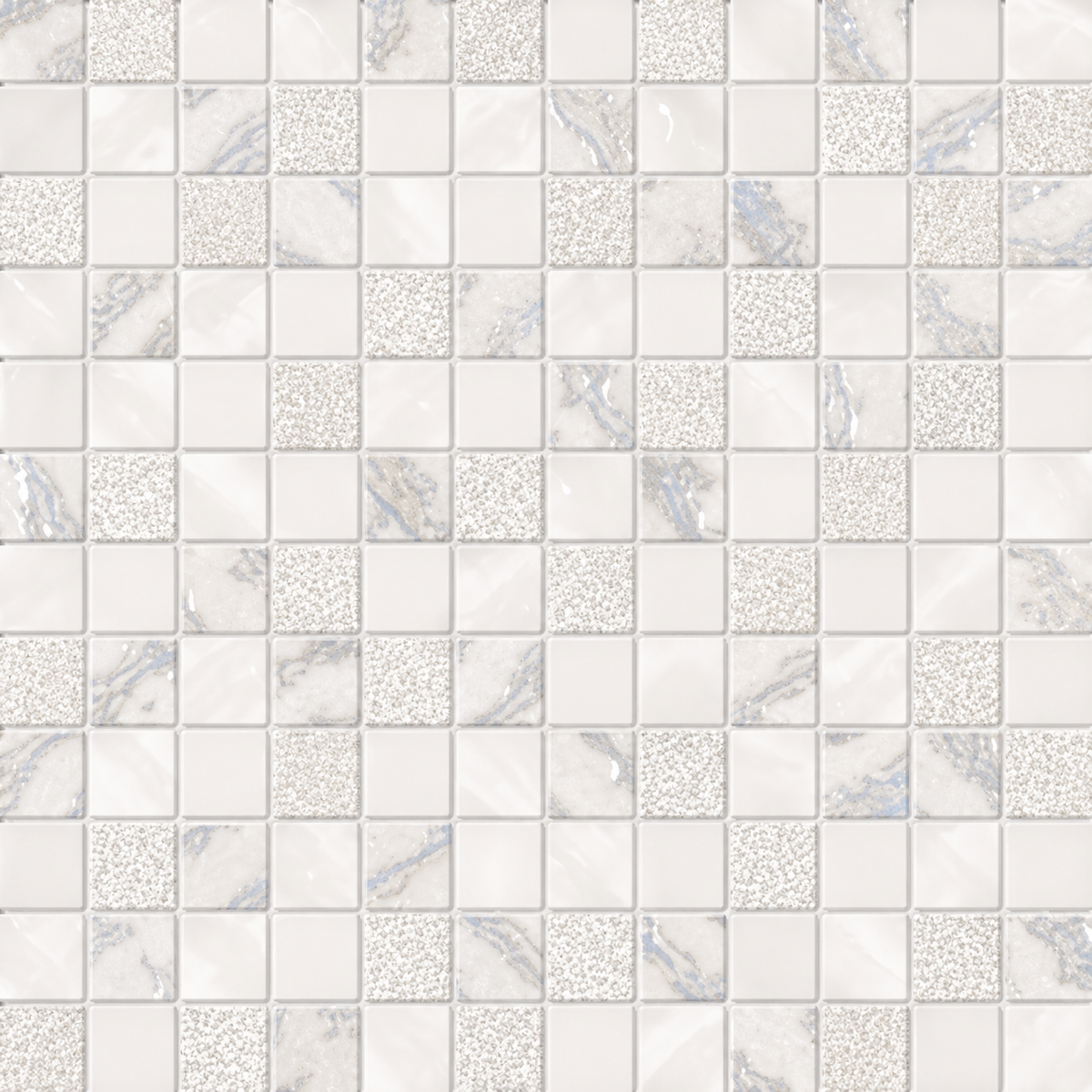 Four Seasons Snow Mosaic White Tiles 300x300mm