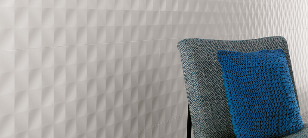 3D Wall Design – White tile - room shot 7