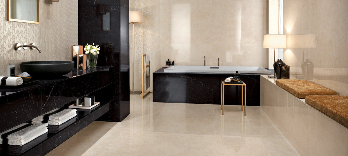 Marvel Nero Marquina tile - room shot 3