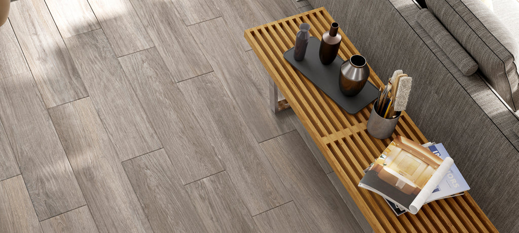 Landes Gris (Grey) tile - room shot 3