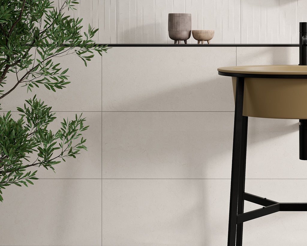 Dual White tile - room shot 2
