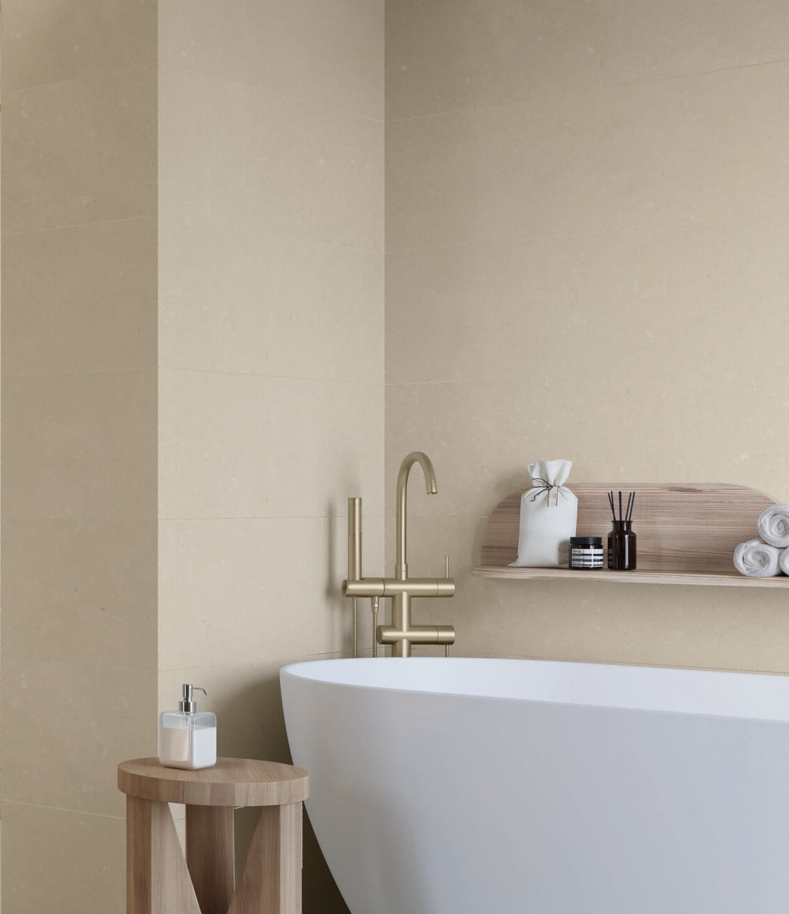 Rift Ivory Concrete Effect Tiles 300x600mm