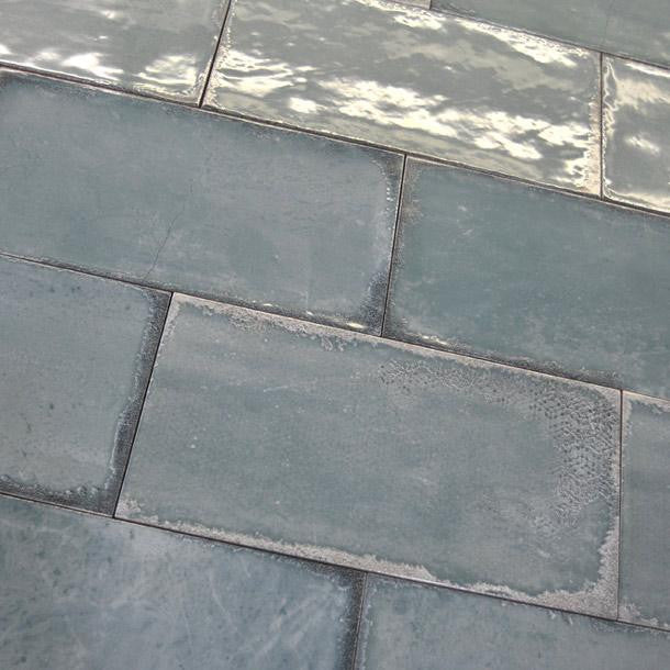 Essenza Ombretta Green Ceramic Brick Tiles