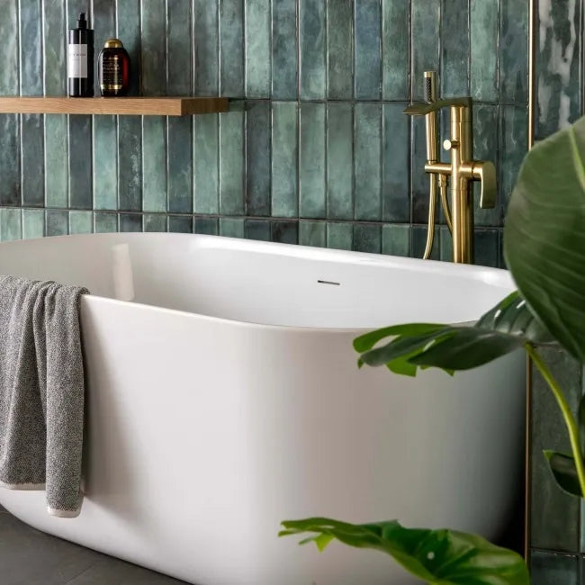 Sassuolo Green Gloss Brick Effect Tiles 300x600mm