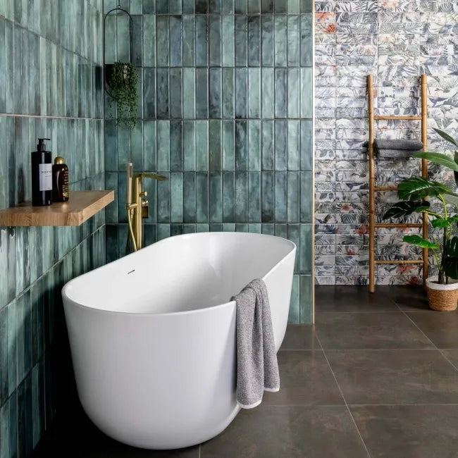Sassuolo Green Gloss Brick Effect Tiles 300x600mm