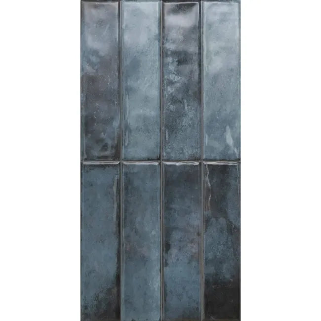 Sassuolo Blue Gloss Brick Effect Tiles 300x600mm