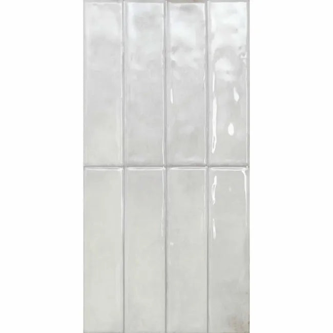 Sassuolo Blanco Gloss Brick Effect Tiles 300x600mm