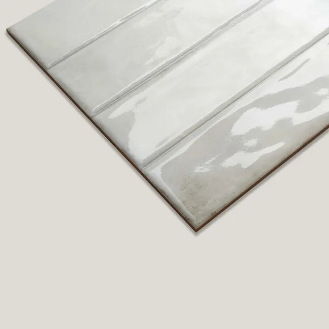 Sassuolo Blanco Gloss Brick Effect Tiles 300x600mm