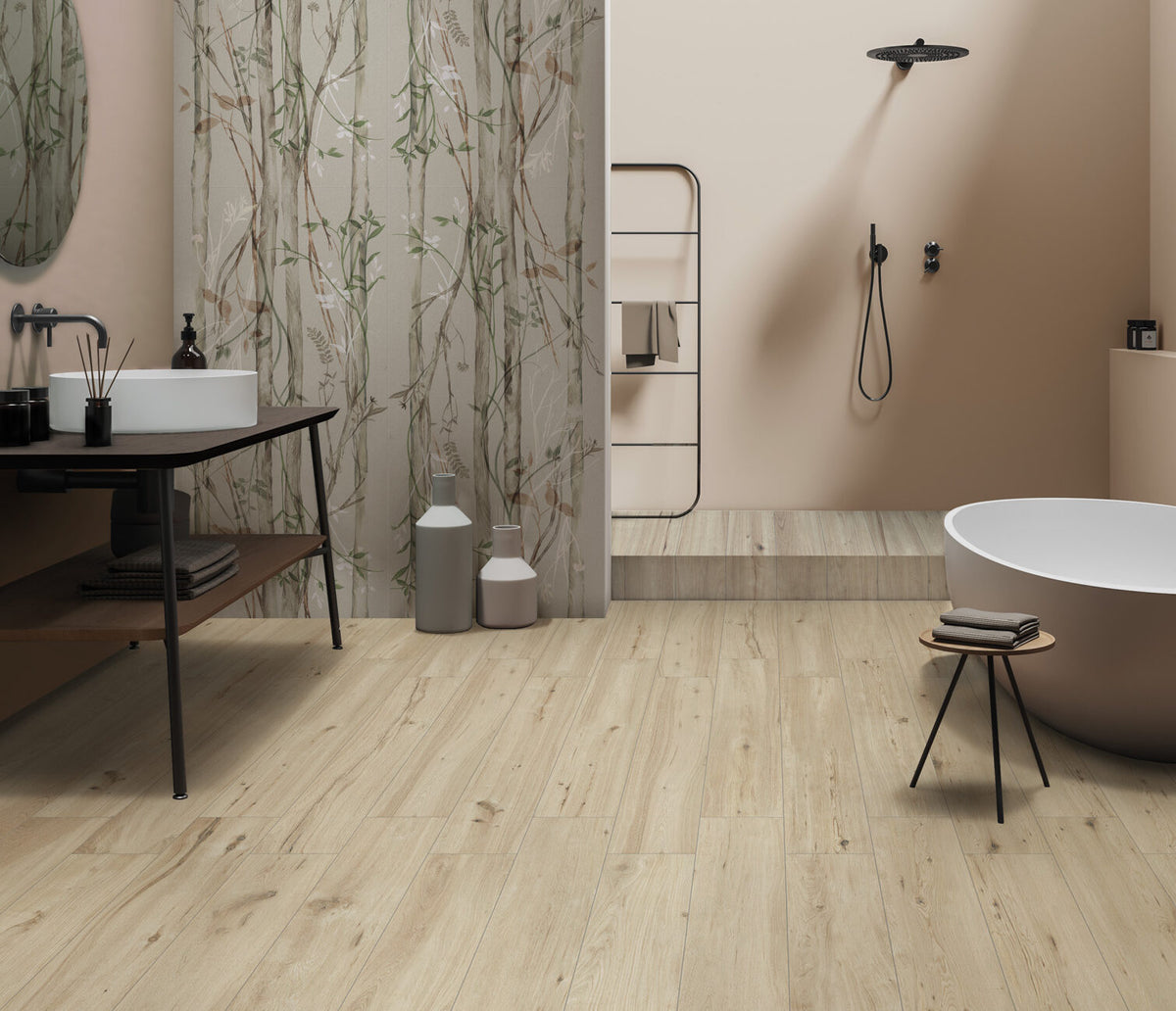 Padouk White tile - room shot 3