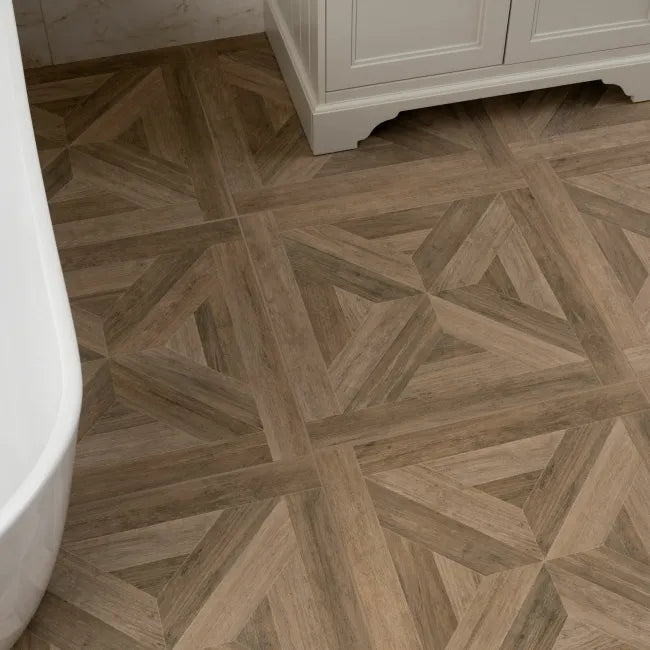Royal Oak Brown Wood Effect Tiles 600x600mm