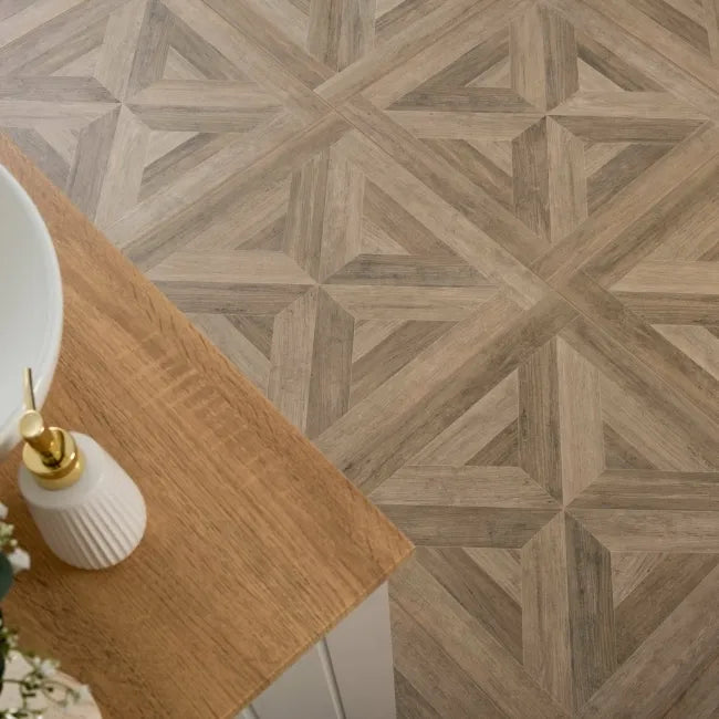 Royal Oak Brown Wood Effect Tiles 600x600mm