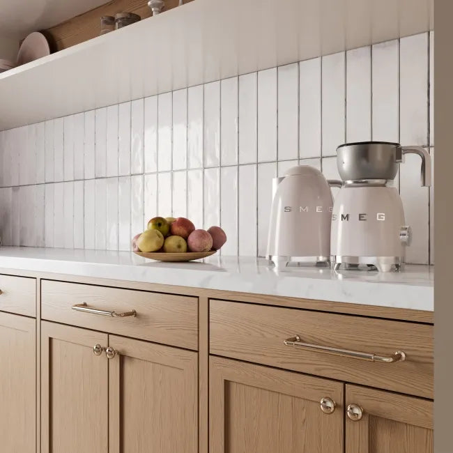 Sassuolo Blanco Gloss Brick Effect Tiles 300x600mm